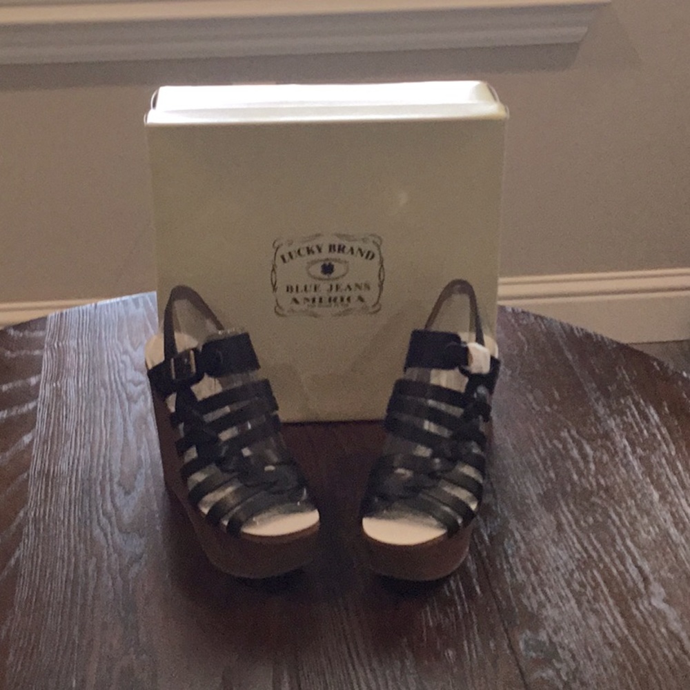 Lucky Brand Black Wedges